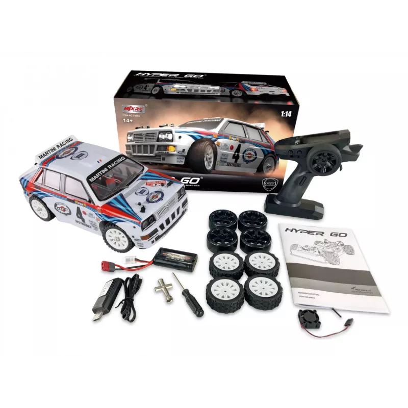 Radijo bangomis valdomas automobilis Amewi Hyper Go Lancia Delta HF Integrale 4WD Rallye Drift modelis (MPN 21109)