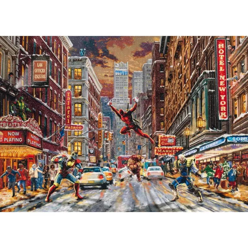 Thomas Kinkade Studios: Marvel - Deadpool, Snow Day, Puzzle 1000 dalių