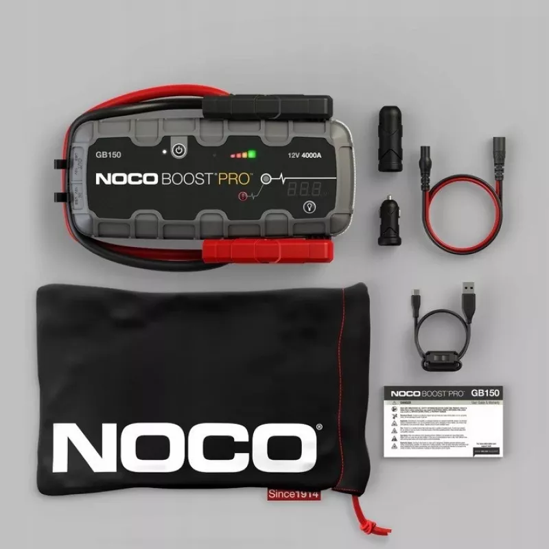 NOCO GB150 Boost 12V 3000A užvedimo starteris su integruota 12V/USB baterija