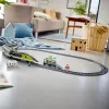 LEGO 60337 City Express keleivinis traukinys su nuotolinio valdymo pulteliu, žaislas vaikams, berniukams ir mergaitėms su veikiančiais priekiniais žibintais, 2 vagonais ir 24 bėgių detalėmis