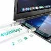 4smarts USB-C į kabelis PremiumCord 60W 3 vnt. rinkinys 0,5m+1,5m+3m Baltas - Sidabrinis, Baltas - 3 vnt. (540621)