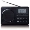 Nešiojamas radijas Lenco MPR-035BK — FM/AM, maitinimas iš tinklo ir baterijų, 2,5 colio LCD, 20 FM stočių atminties, 3,5 mm išvestis