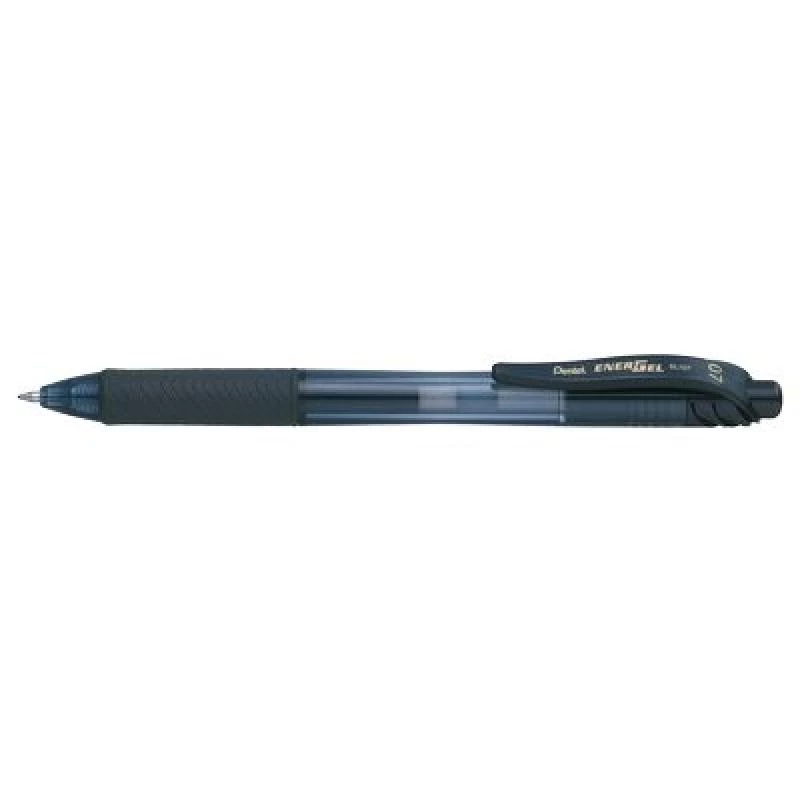 Pentel Energel X - ištraukiamas gelio rašiklis - juodas - juoda - permatoma - plastikas - guma - guma - abiem rankoms tinkama