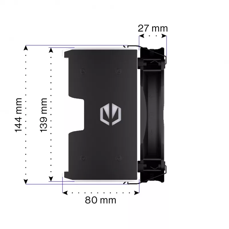 Endorfa Fortis 5 ARGB Juoda CPU aušintuvas