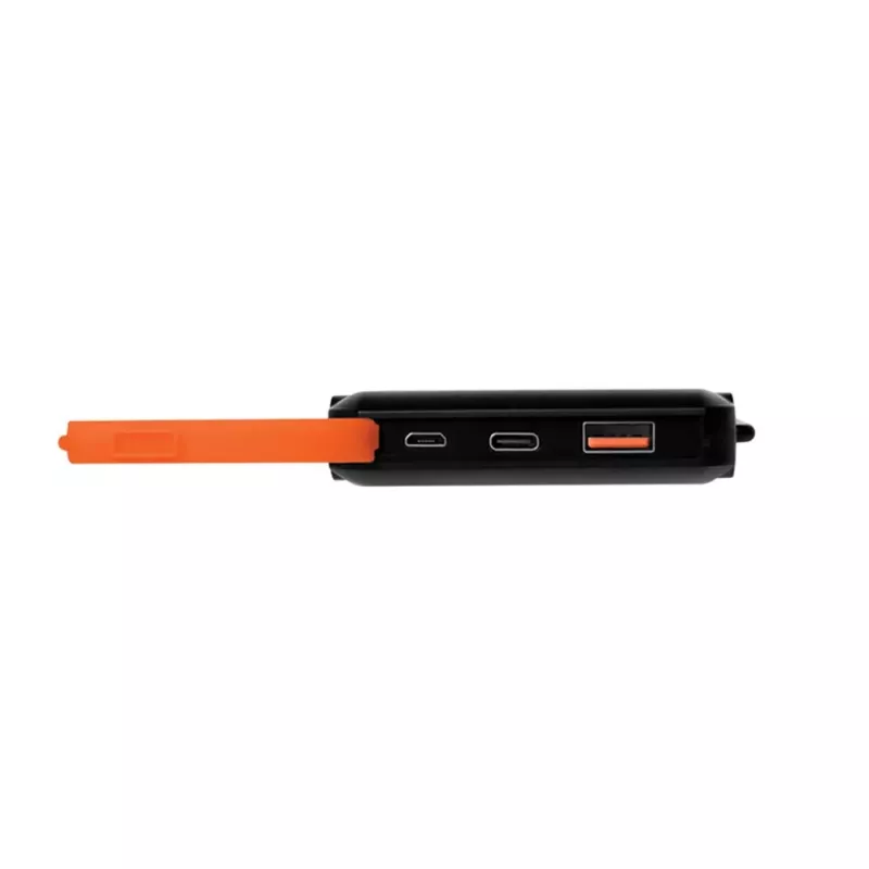 Logilink - Saulės energijos powerbank - žibintuvėlis - Li-Pol - 10000 mAh - 18 W - 3 A - PD 2.0, QC 3.0, itin greitas įkrovimas - 2 išvesties prievadai (USB Type A, 24 kontaktų USB-C) - su kabeliu: USB (PA027