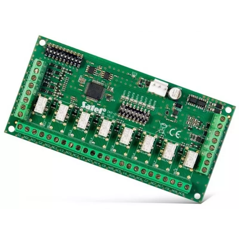 Saugos signalizacijos priedas SATEL INT-O, skirtas INTEGRA/VERSA/PERFECTA, 12 V, 160 mA, 140×68 mm