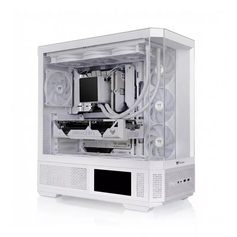 PC korpusas THERMALTAKE Midi View 370 TG ARGB Snow/White su grūdintu stiklu, ARGB apšvietimu