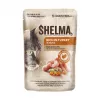 Šlapias kačių ėdalas SHELMA multipack 4×85 g — pilnavertis suaugusių kačių šlapias ėdalas, vištiena, kalakutiena, jautiena, antiena, be grūdų