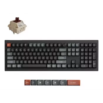 Mechaninė pilno dydžio klaviatūra Keychron V6 Ultra 8K — QWERTY, Bluetooth, RGB, juoda
