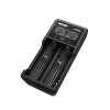 Baterijų įkroviklis XTAR VC2SL — USB 5V 1A, LCD, įkrauna 2 elementus, suderinamas su Li-Ion/NiMH/NiCd, dydžiai A/AA/AAA/AAAA/C/D/SC, juodas