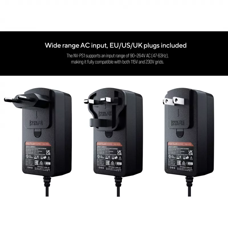 Maitinimo adapteris vidaus patalpoms Noctua NV-PS1 90-264V Pasyvus aušinimas Juodas