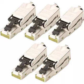 Digitus CAT 6A Field Termination Plug STP 5 vnt. RJ-45 Kištukas Sidabrinis