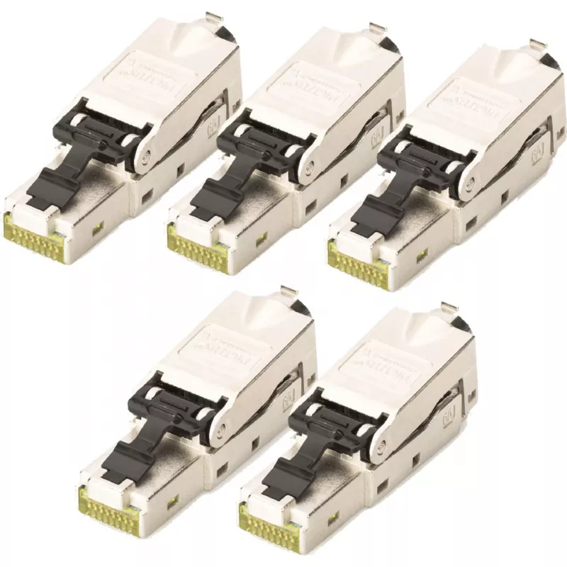 Digitus CAT 6A Field Termination Plug STP 5 vnt. RJ-45 Kištukas Sidabrinis