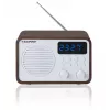 Nešiojamasis radijas su Bluetooth ir USB BLAUPUNKT PP7BT, spalva: rudas medis/balta