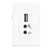 USB2.0+2x Mini Jack modulis Garbot BN4900-USB A+2XJ Baltas 20 cm