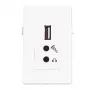 USB2.0+2x Mini Jack modulis Garbot BN4900-USB A+2XJ Baltas 20 cm