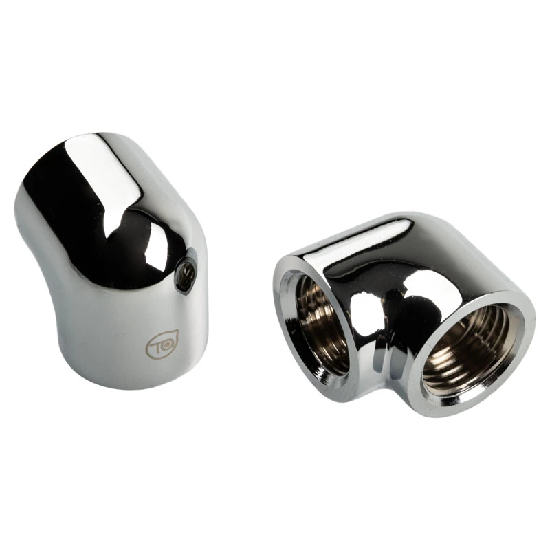 Bitspower Touchaqua adapteris 90 laipsnių G1/4 colio IG į G1/4 colio IG - 2 vnt., sidabrinis