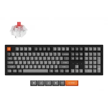 Keychron K10 Max QMK klaviatūra, universali, USB, RF belaidė, Bluetooth, juoda