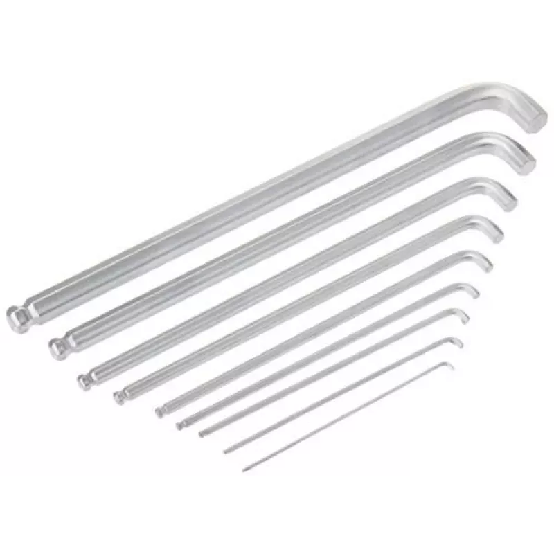 Wera 950/9 Hex-Plus 4 L-raktų rinkinys, metrinis, chromuotas