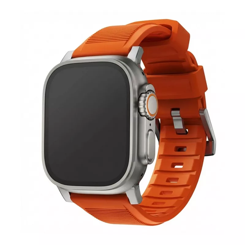 Nomad Rugged Strap Ultra Oranžinė Connector Sidabrinė 42/44/45/49mm
