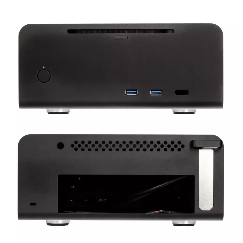 Streacom ST-FC8B Alpha Optical korpusas be ventiliatoriaus HTPC + 120 W maitinimo šaltinis