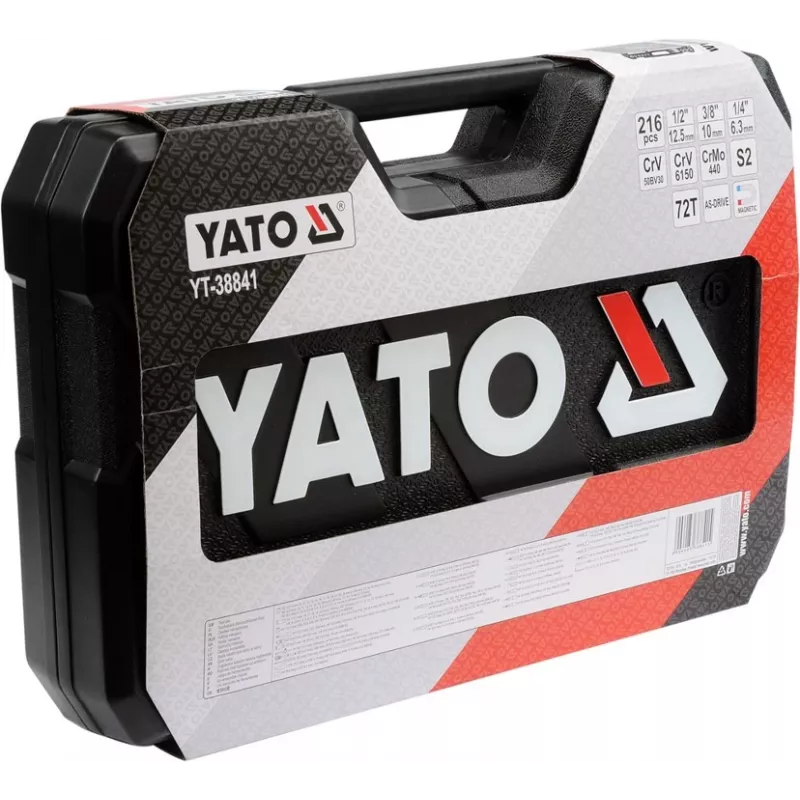 YATO YT-38841 1/4, 3/8, 1/2 galvučių veržliarakčių rinkinys