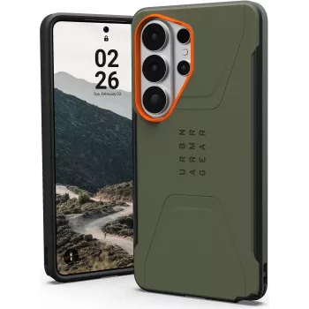 UAG Urban Armor Gear Civilian dėklas su magnetiniu moduliu | Samsung Galaxy S26 Ultra | alyvuogių žalia / oranžinė | 214535117297 (214535117297)