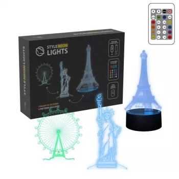 Manta SNL125RGB RGB 3D pastatų dekoratyvinė LED lempa