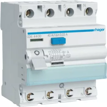 Hager CDS440D - 40 A - 230/400 V - Pilka - Balta - -25 - 40 °C - -55 - 70 °C (CDS440D)