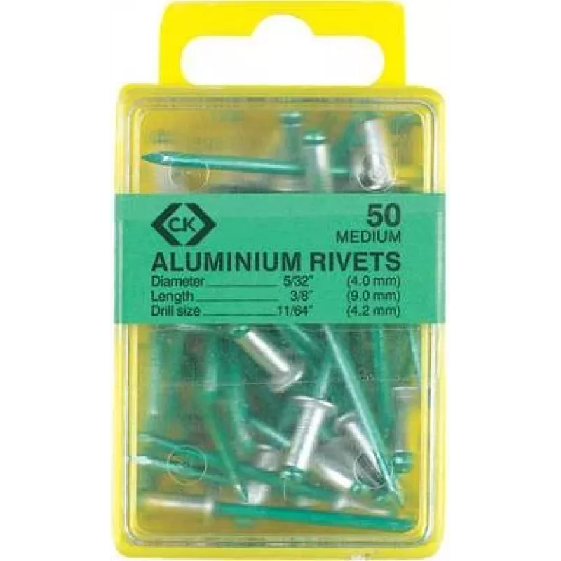 Kniedė C.K Tools T3819A 515 — 4 mm aliumininės aklinosios kniedės, pakuotė 50