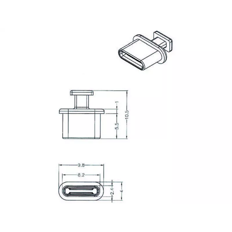 Socket safety cover DeLOCK 64013 USB Type-C Juoda