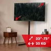 TV grindų stovas MACLEAN MC-494 32–70 colių televizoriams, VESA iki 400×400 mm, maks. apkrova 40 kg, pakreipimas 70°