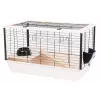 Graužikų narvas INTER ZOO Bunny 80 De Luxe — plastikinis, 78×48×50 cm, dubenėlis pridėtas