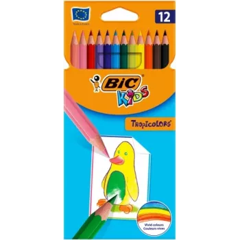 BIC spalvoti pieštukai TROPICOLORS 12 spalvų 022503