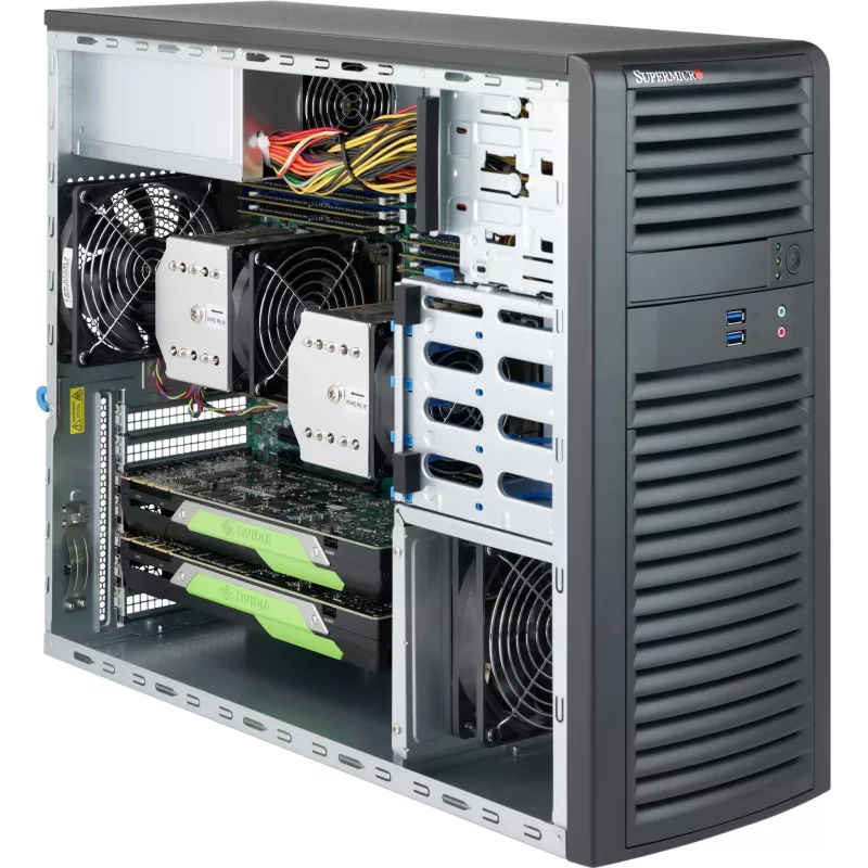 Super Micro Supermicro SC732 D3-1K26B - MDT - Išplėstas ATX 1200 vatų (PS/2) - juodas - USB/garso (CSE-732D3-1K26B)