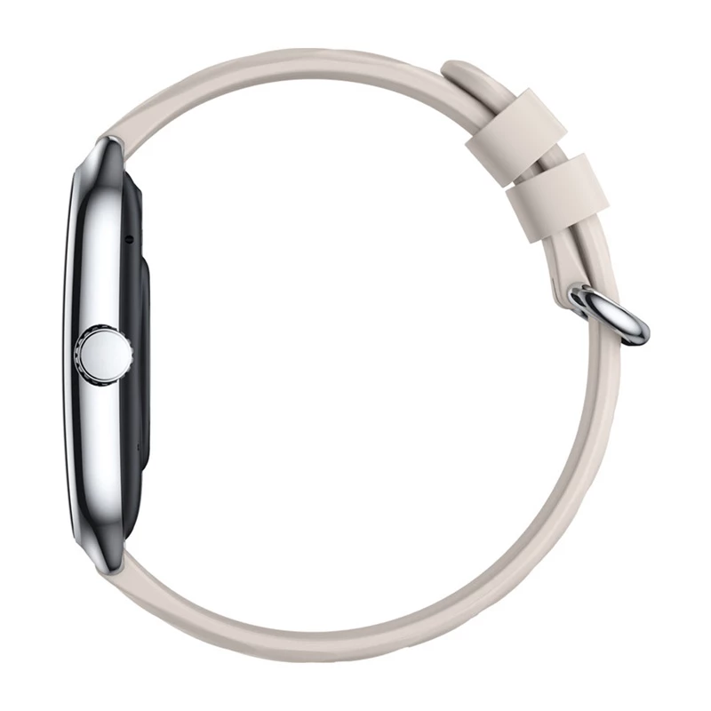 Išmanusis laikrodis Zeblaze GTS 4 — 1,94 colio (4,93 cm) AMOLED 466×466 pikselių, jutiklinis ekranas, Wi‑Fi, metalinis korpusas, silikoninis dirželis (balta)