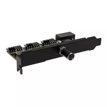 PCI lizdo ventiliatorių ir RGB LED valdiklis Lamptron CFP30, juodas