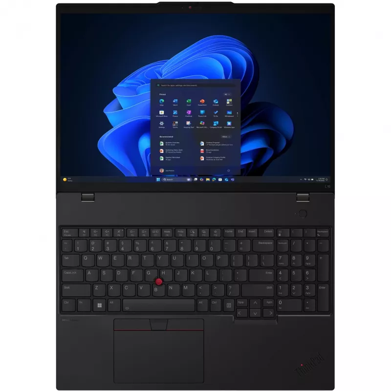 Lenovo ThinkPad L16 Gen 2 (Intel) Intel Core Ultra 5 225U nešiojamas kompiuteris 40,6 cm (16 colių) WUXGA 32 GB DDR5-SDRAM 1 TB SSD Wi-Fi 6E (802.11ax) Windows 11 Pro vokiška juoda