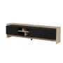 Cama RTV PORTO 3D Spintelė 190x38x50 ąžuolas/juodas