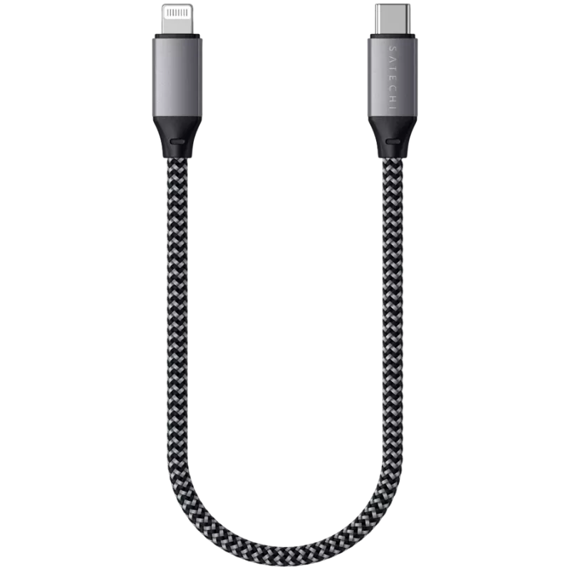 Satechi ST-TCL10M USB laidas 0,25 m USB C USB C/Lightning juoda pilka