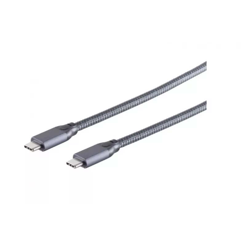 S/CONN 13-47030 USB laidas USB 3.2 Gen 2x2 2 m USB C Pilka