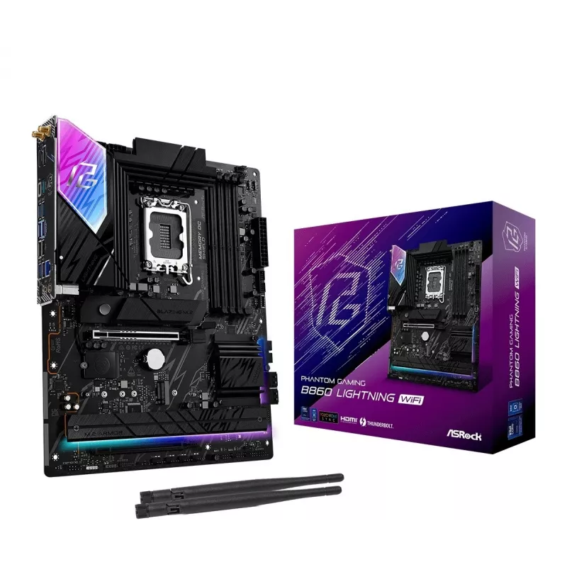 ASRock B860 Lightning WiFi ATX pagrindinė plokštė