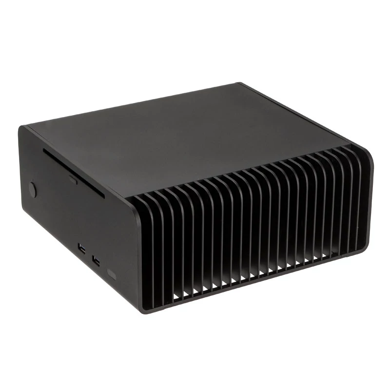 Streacom ST-FC8B Alpha Optical korpusas be ventiliatoriaus HTPC + 120 W maitinimo šaltinis