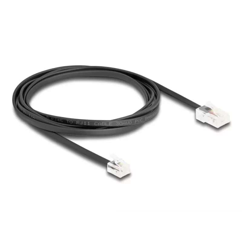 Telefono kabelis DeLOCK 88036 RJ45 į RJ11 2 m juodas