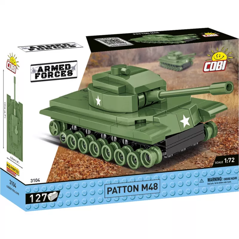 Patton M48, konstrukcinis žaislas masteliu 1:72