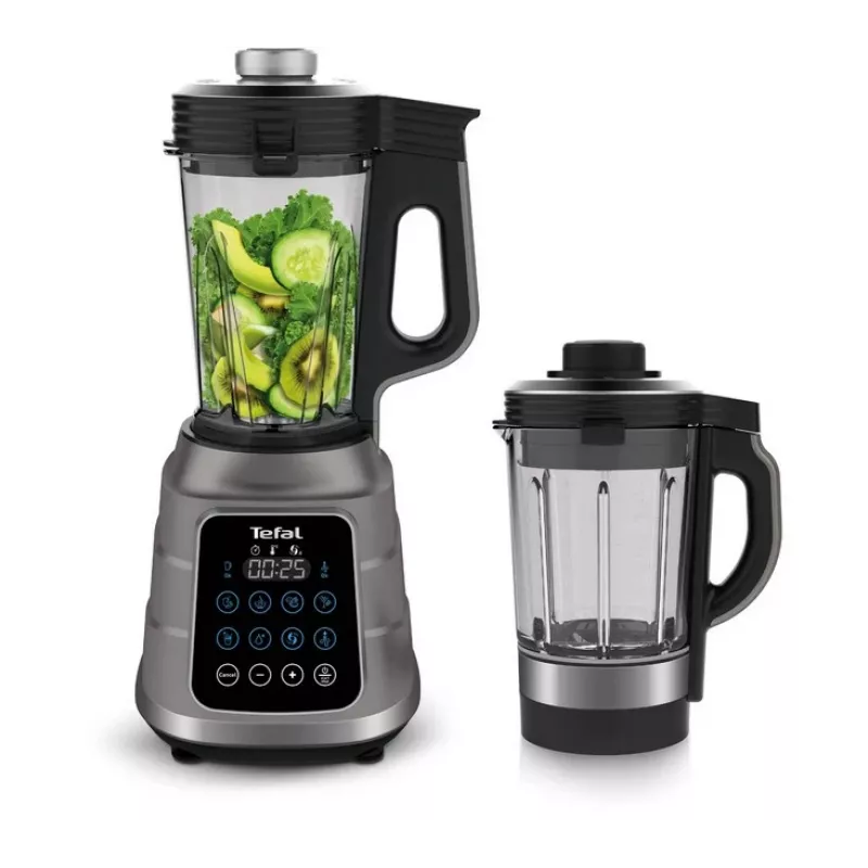 Stalinis trintuvas Tefal BL985A31 — 1300 W, 1,75 L stiklinis indas + 2 L Tritan indas, Trip'Ax 6 sparnų nerūdijančio plieno peiliai, vakuuminis maišymas