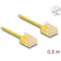 Tinklo kabelis DeLOCK RJ45 Cat.6 UTP 0,5 m geltonas