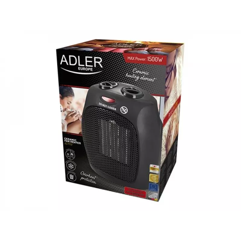 Adler AD 7702 Ventiliatorinis elektrinis šildytuvas Vidaus Nerūdijantis plienas 1500 W