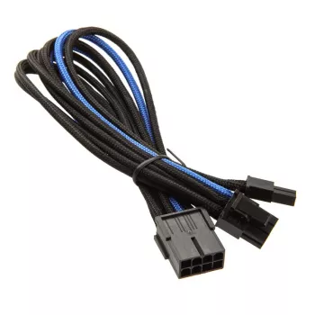 SidabrinėStone PCI-8-Pin to PCIe-6+2-Pin kabelis, 250mm - Juoda/Blue