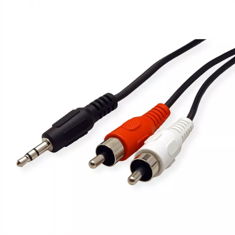 3.5 mm / 2x RCA (M) kabelis ROLINE 11.09.4349 10 m